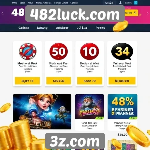 Comparação entre bônus e promoções do 482luck.com