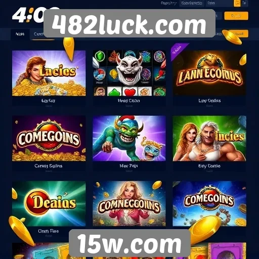 Visão geral das ofertas de jogos em 482luck.com